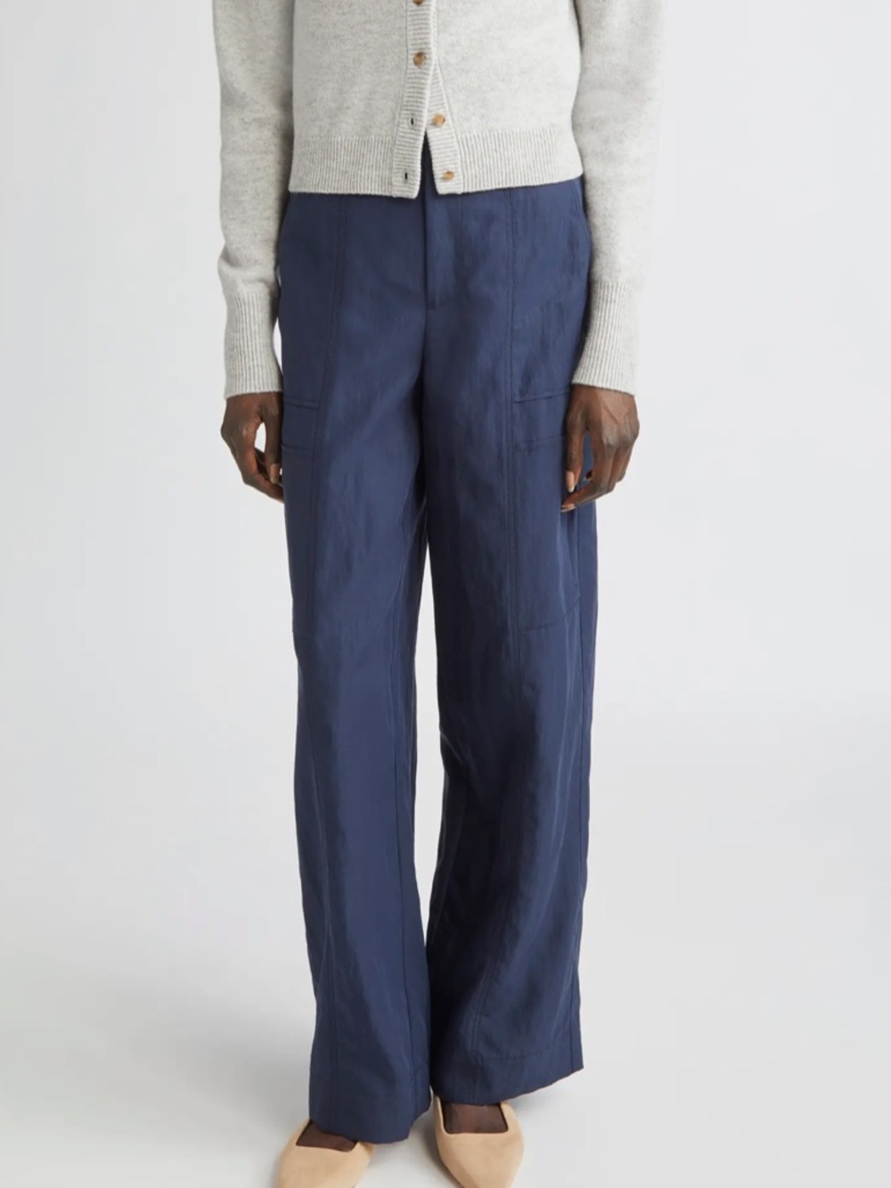 VINCE Fluid Utility Pants Coastal Blue